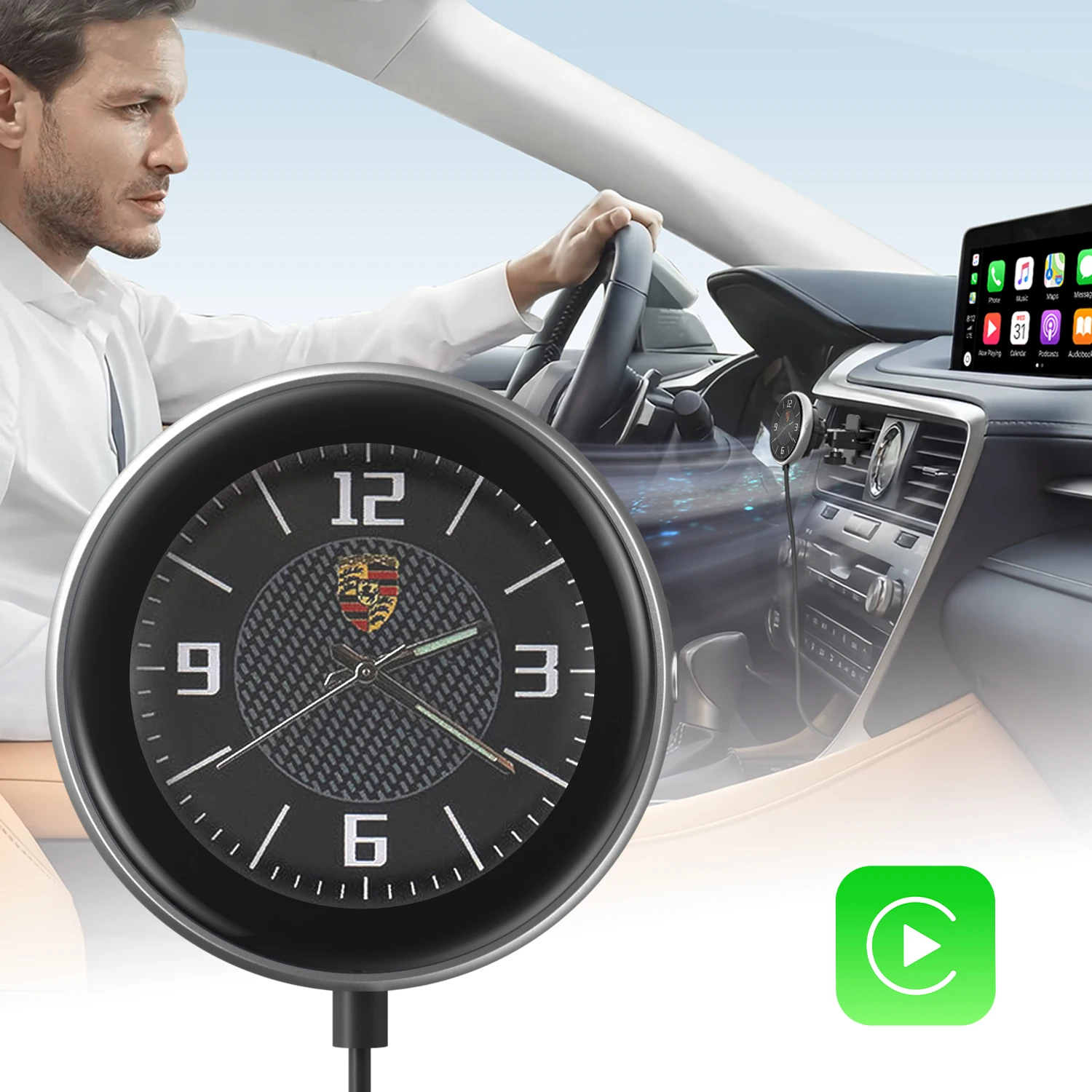 Ottocast Новый карплей-зажим беспроводной Carplay AI Smart Box для автомобиля диффузор аромат цифровая фоторамка Plug and Play