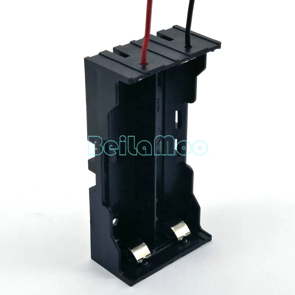 Beilamoo Dual 18650 two cells box with wire leads 1865 batt holder battery case BLM