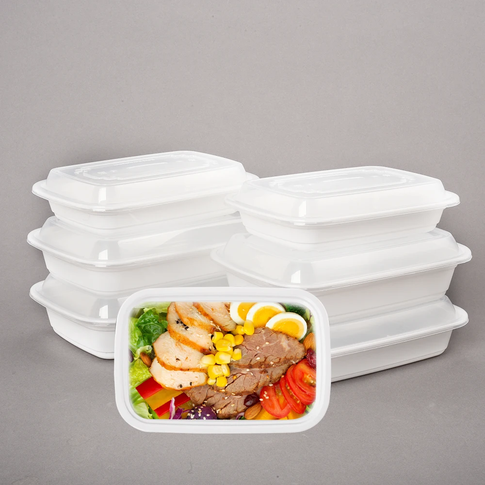 Customizable 16/24/28/32/38 Oz Microwavable Takeaway Disposable Food Packaging Plastic Container With Lid