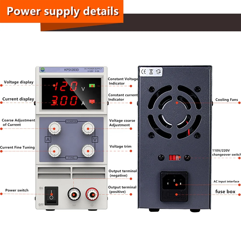 Factory price supply variable DC regulated Power Supply 500-2000W with LED display  with CE
