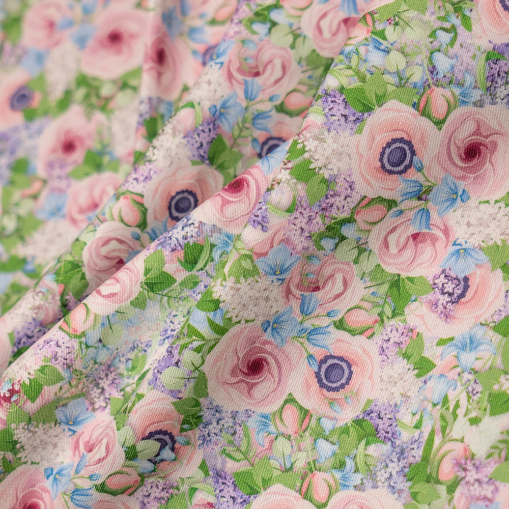 cotton woven London tana lawn liberty fabric custom flower fabric digital printing for garment