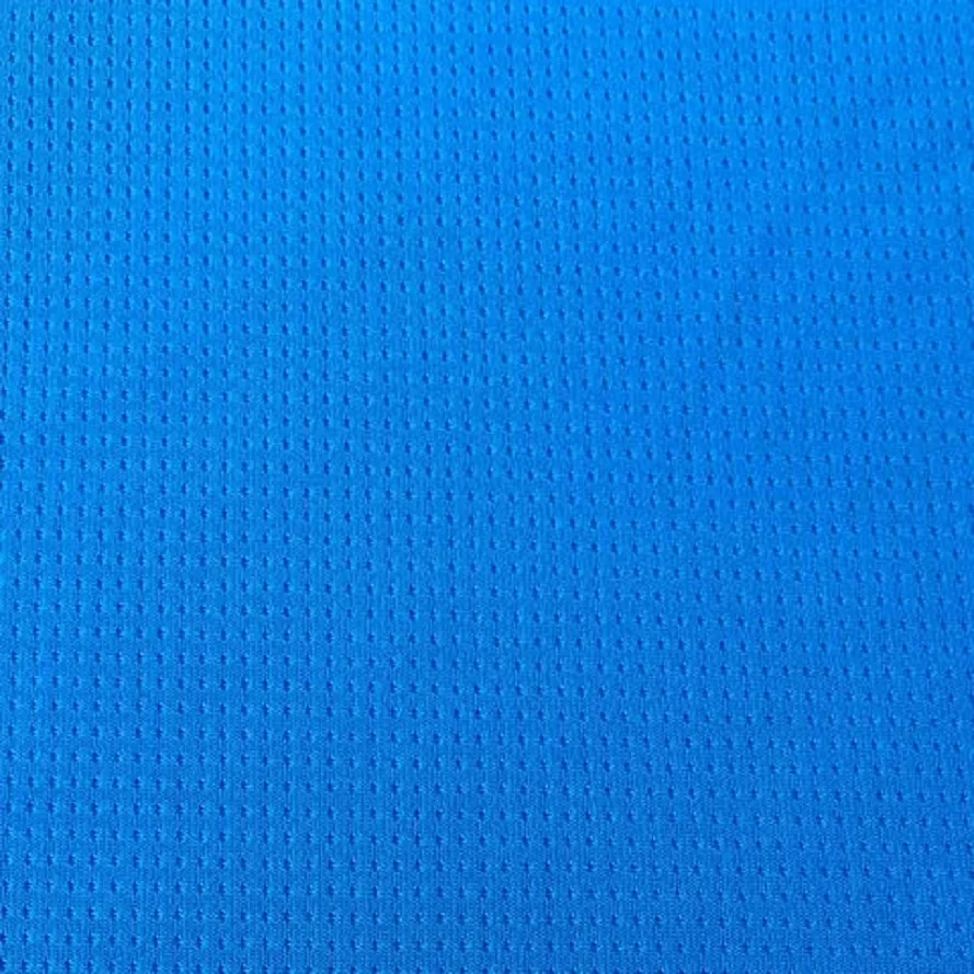 Polyester manufacturer sports t shirt knitting clothing knitted check mesh fabric anti-static and Quick dry