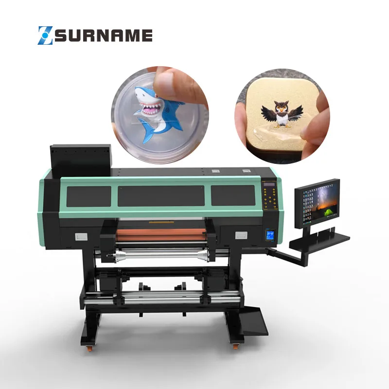 Zhou surmame automatic UV dtf printer ab film multifunctional i3200 head uv dtf printer 4 head epson i3200