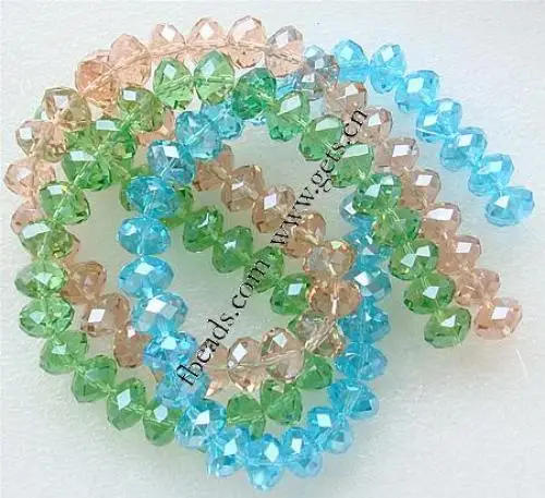 bulk wholesale handmade faceted Rondelle Crystal Beads more colors for choice 4x6mm Length 16 Inch 100PCs/Strand 88435