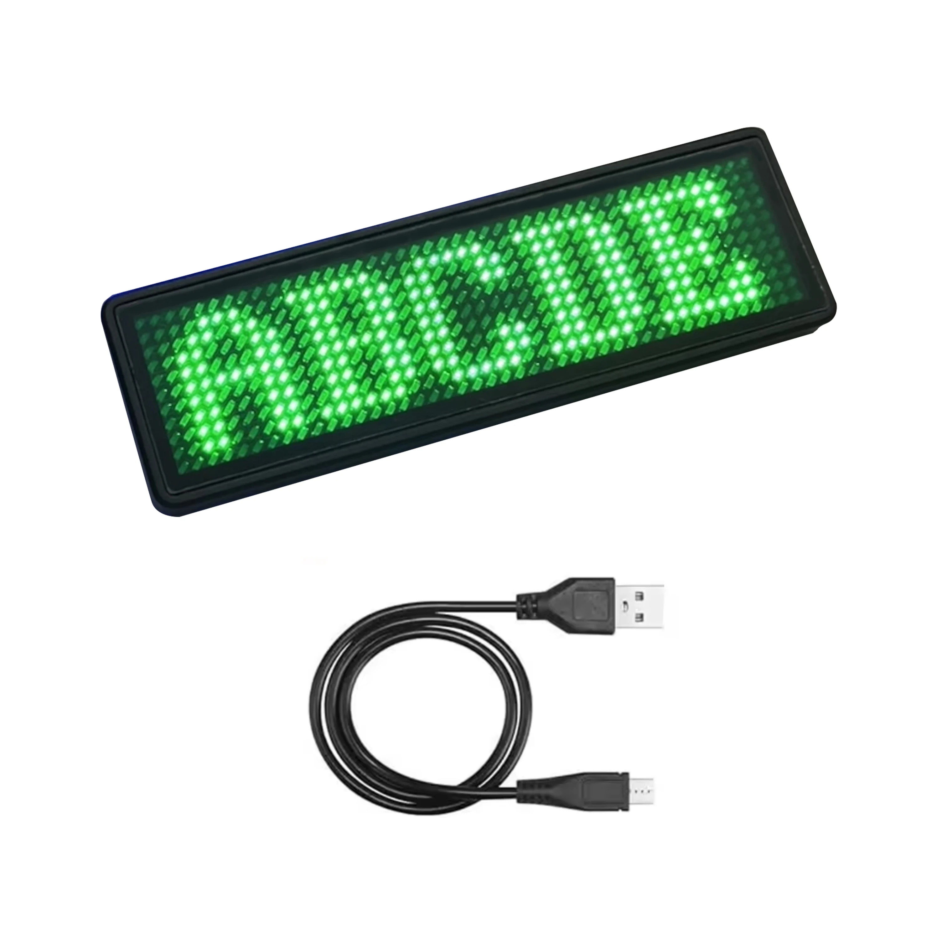 Factory Wholesale Restaurant Party Wearable Custom Employee Name Badge Message LED Flashing Badge