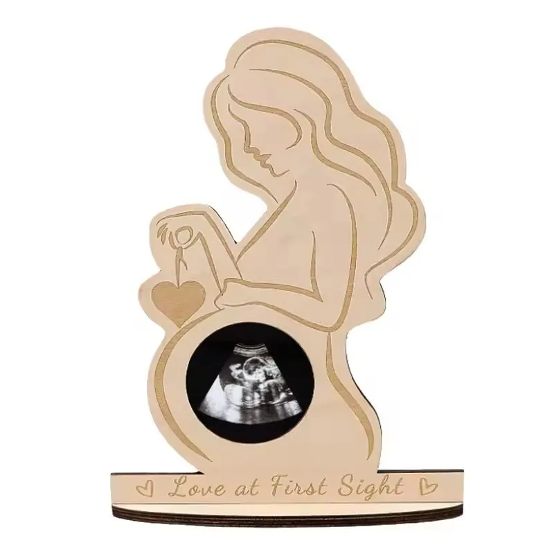 Sublimation MDF Baby First Photo Ultrasound Frame Sonogram Frames Pregnancy Wood Photo Frame Baby