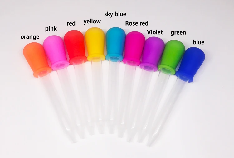 custom silicone 5ML plastic micro burette liquid pipette dropper for drawing