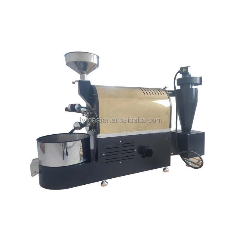 TY-TECH 2kg coffee roaster with smart software control panel LPG/Natural gas heating coffee roasting machine