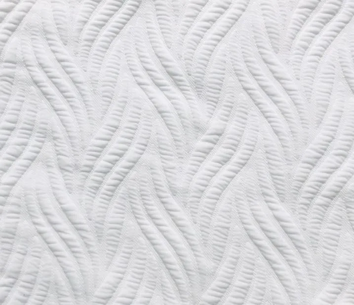 Manufacturer supply knitted air layer  sofa fabric soft white jacquard mattress fabric