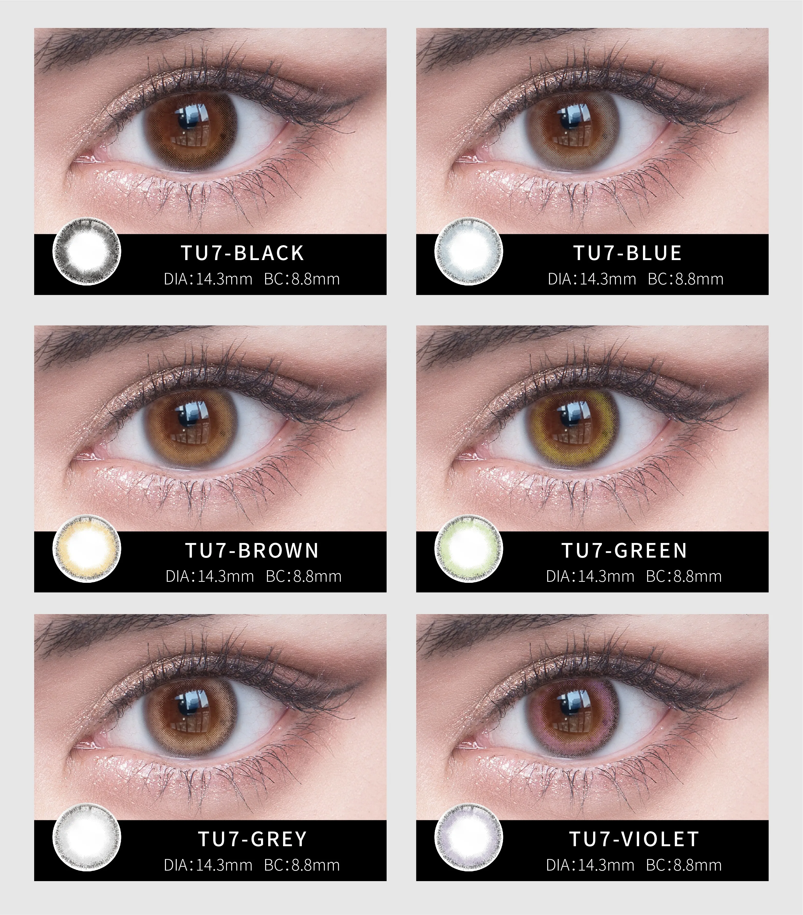 Chinese Supplier 15mm Dark Brown Yearly Disposable Color Contact Lenses Wholesale