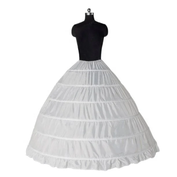 6 Hoops Bridal Wedding White Petticoat Marriage Gauze Skirt Crinoline Underskirt Wedding Accessories Jupon Mariage
