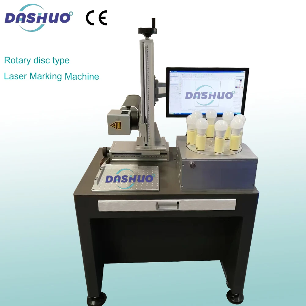 Rotary laser marking machine laser marking machines for plastic led bulb manual assembly machine