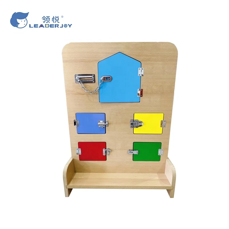 didactic toys hot sale juguetess infantil  wooden montessori Latch board box for preschool