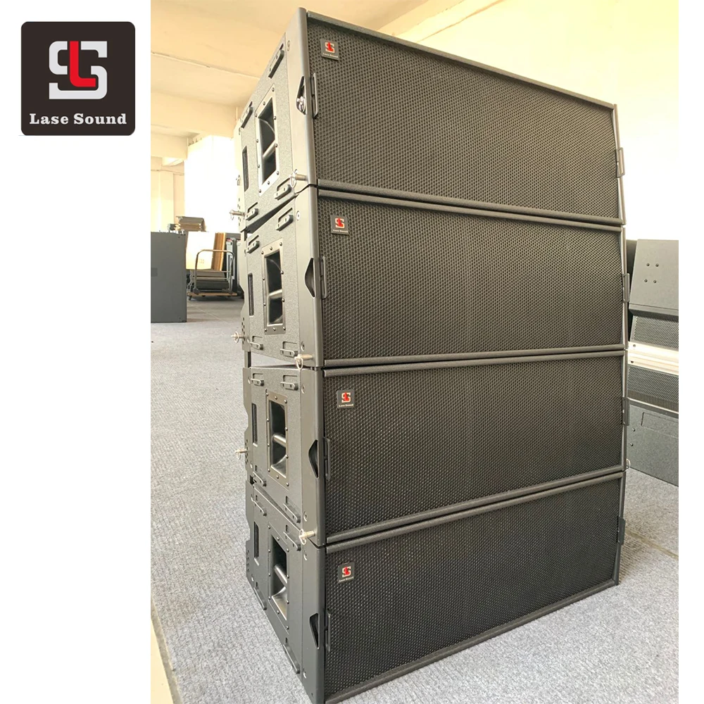 W8LCl Professional Outdoor Concert Sound System with Powered Plywood Box 3-Way Line Array Speakers Audio Mixer Passive Amplifier