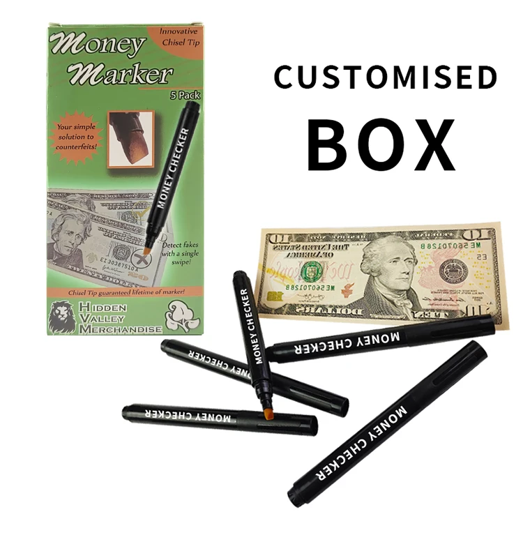 KHY Free Sample USD Dollar Professional Magical False For Detector Test Money Marker Bill Euro Checker Pen