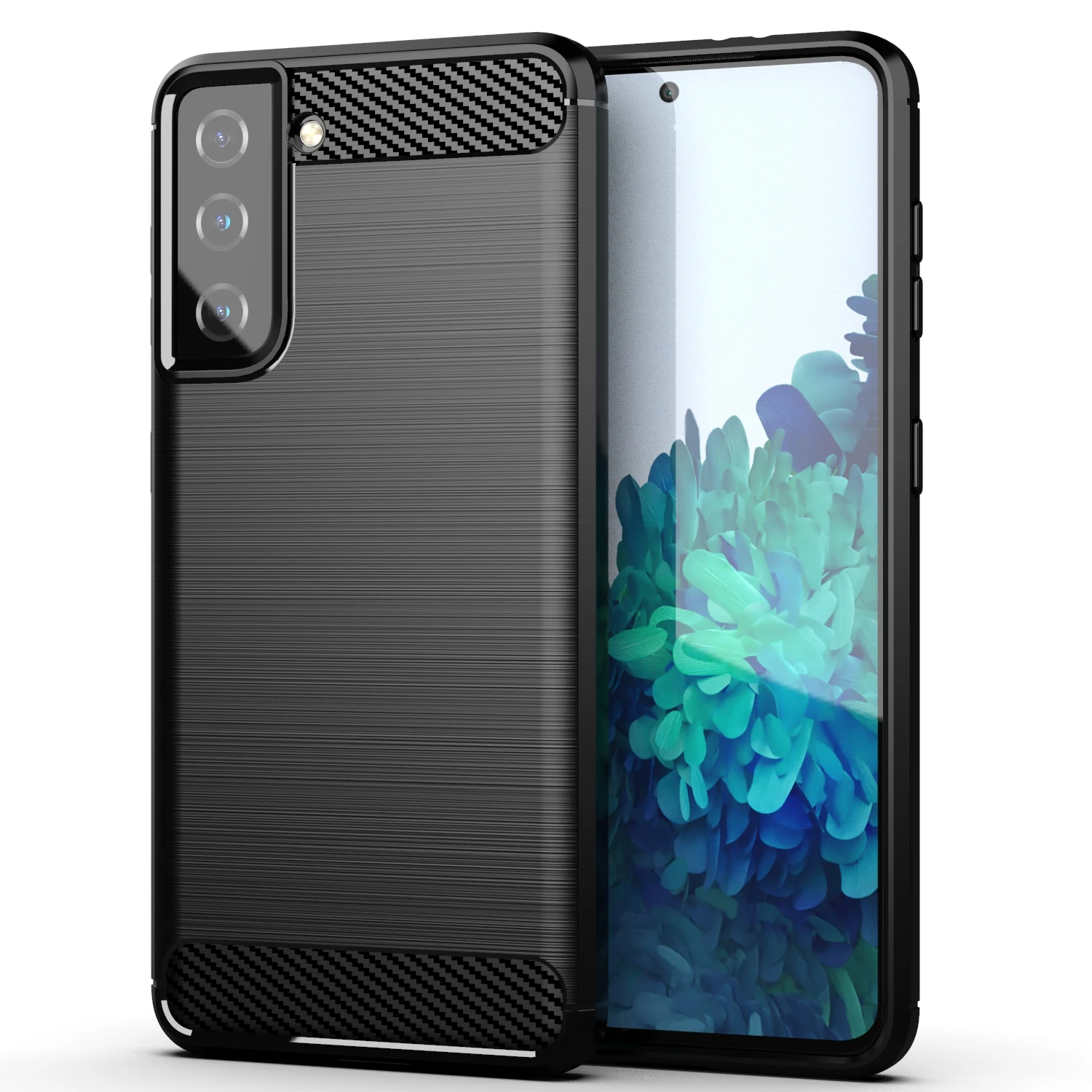  Чехол из углеродного волокна для samsung S21 мягкий чехол ТПУ мобильного телефона Samsung Galaxy ultra fe задняя