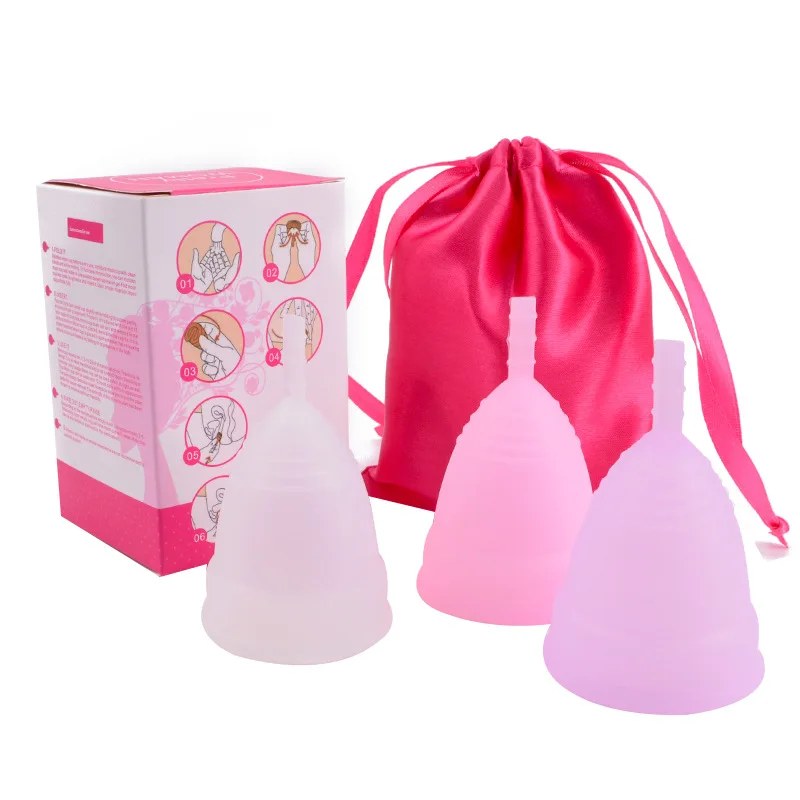 Hot Sale  Menstrual Cycle Cup Medical Silicone Menstrual Cup Female Period Hygiene Menstrual Cup