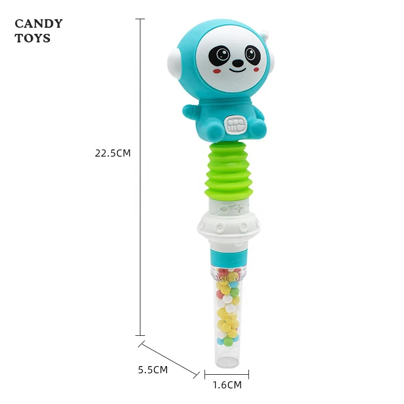 Hot Selling children lovely cartoon shaky  spaceman HALAL FDA candy and toys for boys and girls