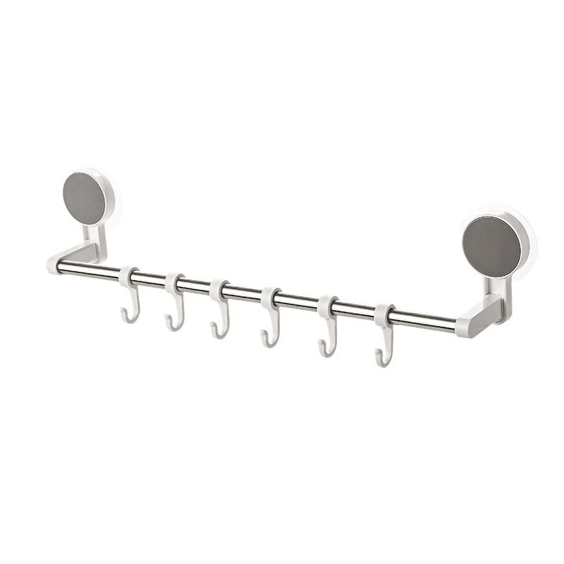 Wall-mounted foldable houseware accessories plastic towel rack holder self adhesive for bathroom and kitchen