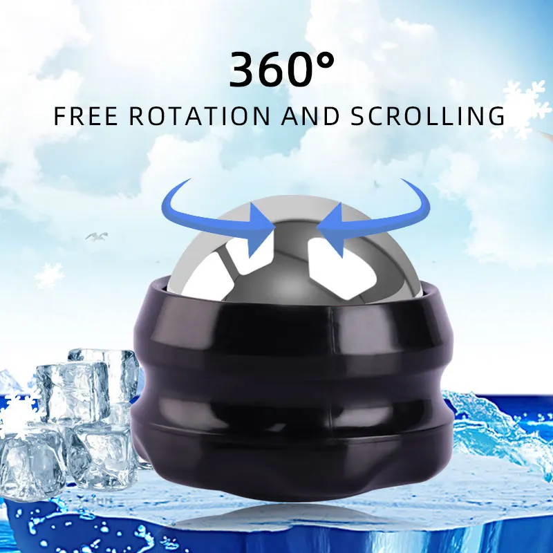52mm Stainless Steel Ice Roller Massager Iced Physiotherapy Muscle Relaxation Fitness Cold Massage Ball