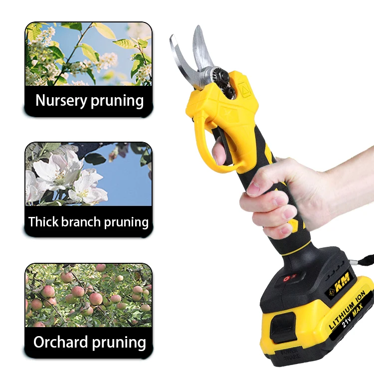 APS111 China Supplier Tree Branches Cutting Sissoris Electric Pruning Shears Battery Powered