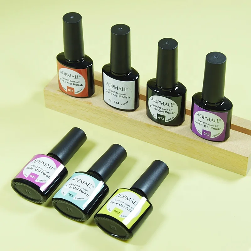 AOPMALL  New Pretty Semi Permanent Gel Polish OEM UV Nail Polish Nails UV/LED Gel