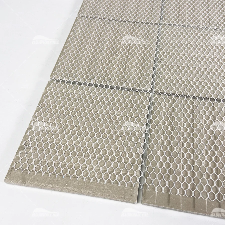 Bluwhale Tile Supply Wholesale Anti Slip Marble Look White Porcelain Mosaic 4x4 Square Glossy Surface Ceramic Swimming Pool Tile