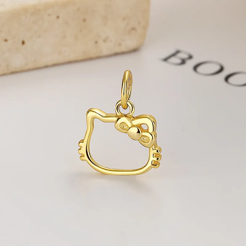 Carline Topsale Sterling Silver 925 Fashion Jewelry Pendants Cat Charms Hello Kitty Charms for Diy Jewelry Making Accessories