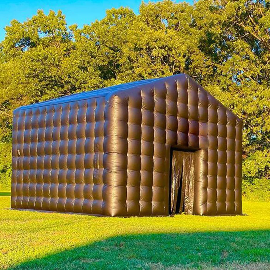 inflatable nightclub club tent Commercial event Black PVC Portable blowup party house LED disco light waterproof inflatable tent