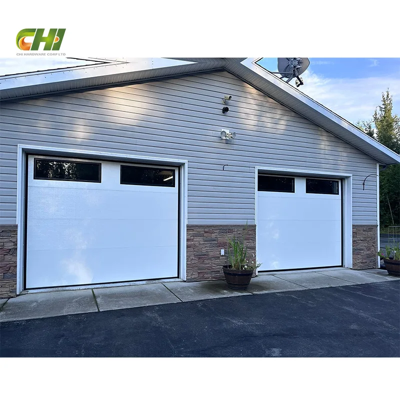 Wholesale Polycarbonate Flush Panel Automatic Electric Single Garage Door Insulated Aluminum Panel 16x7 Garage Gate Door