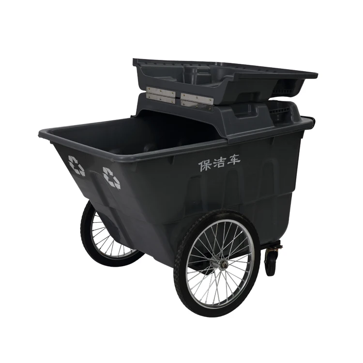 400Liter Large Size Outdoor Plastic Waste Bin Garbage Container With 4 Wheels