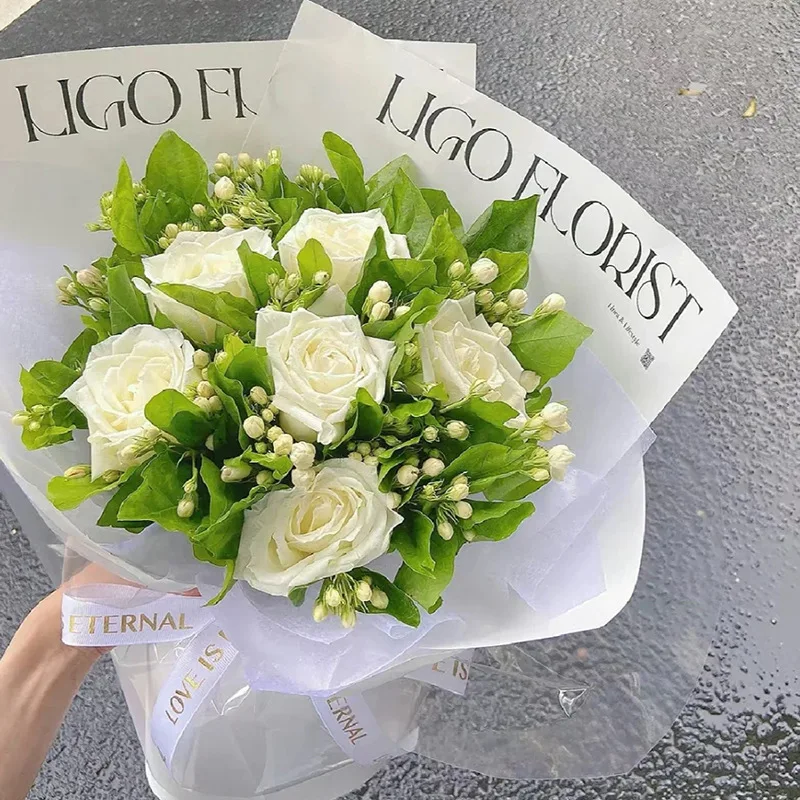 Свежий цветок, подарочная упаковочная бумага, водонепроницаемый цветочный букет, материал для упаковки