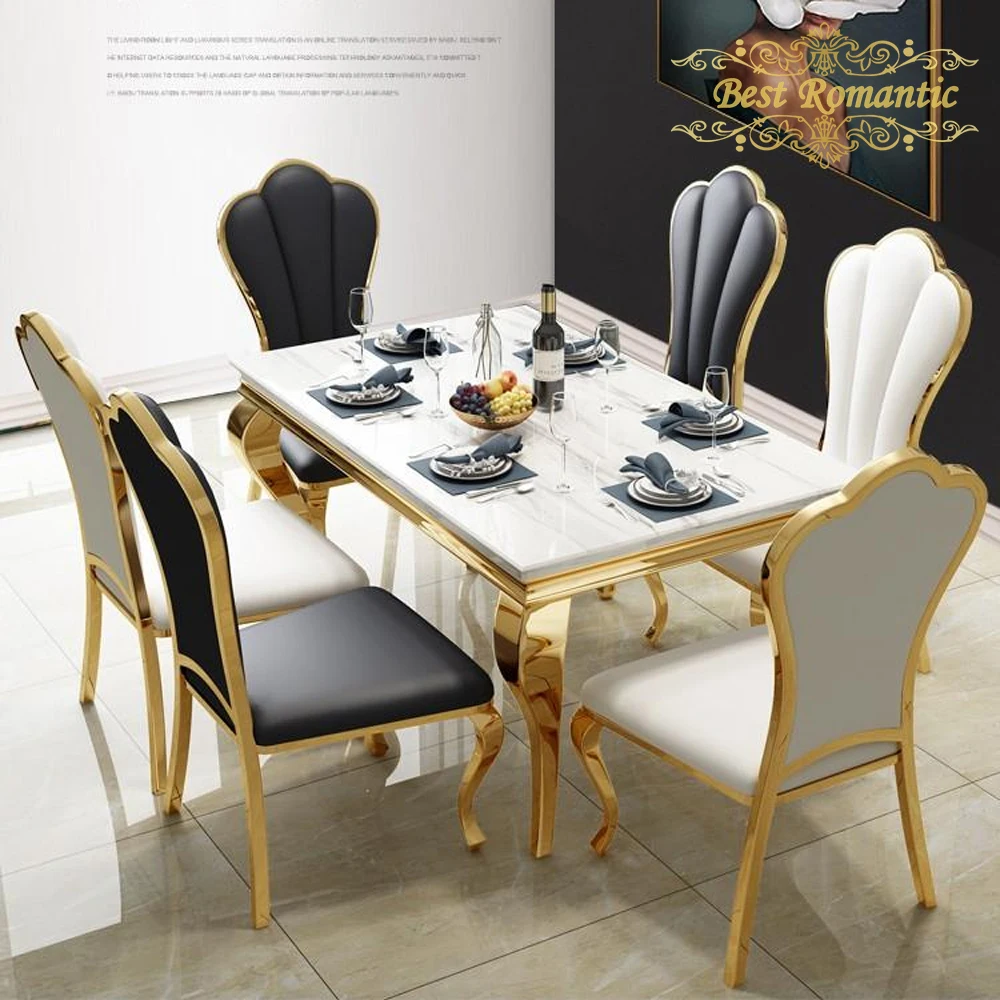 Modern Stainless Steel Dining Table for 10 for Hotel Wedding Party Outdoor Banquet Living Room Most Popular for Events