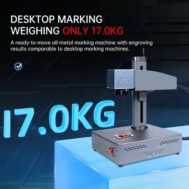 DAJA  S4 Portable Mobile 1325 80w 100w Gun Stock Id Card Jewelry Aluminum Marking Fiber Laser Engraving Machine