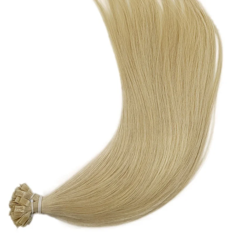 
Wholesale 100% Raw Virgin Hair Soft And Smooth Russian Human Keratin Flat Hair Extensions 
