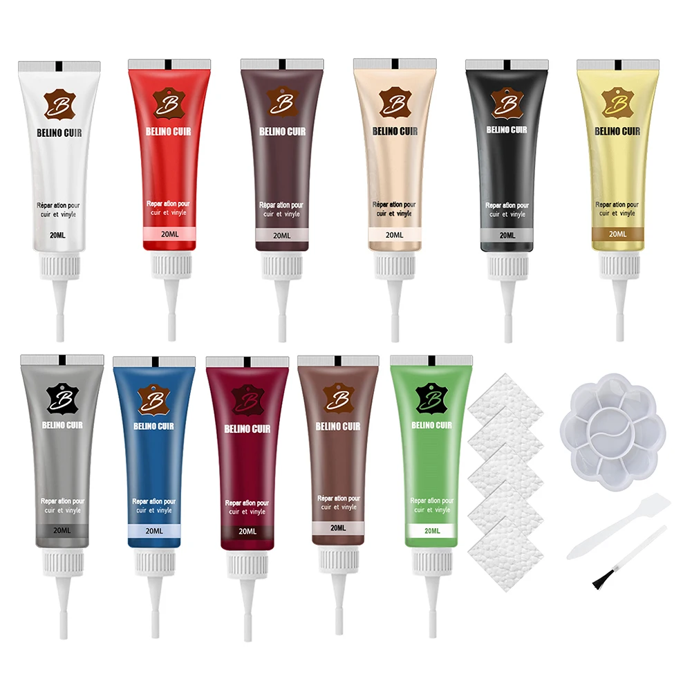 20ml Leather Filler Repair Gel Agent Auto Car Seat Sofa Coats Holes Scratch Cracks Complementary Refurbishing Cream Paste