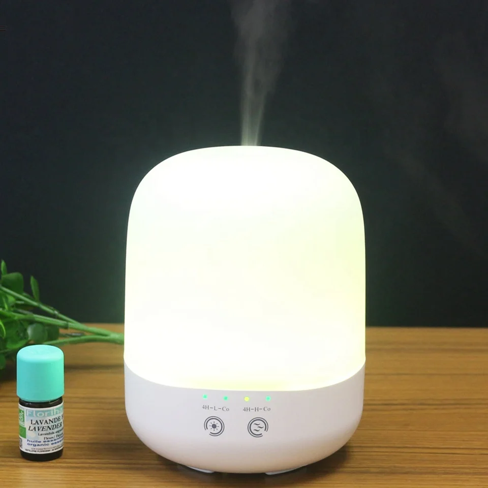 White color electric aroma oil diffuser with led light touch screen button  300ML Ultrasonic Air Humidifier