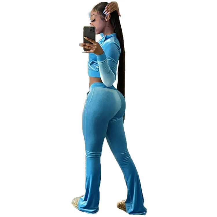 Оптовая продажа, модная Высококачественная Женская одежда с логотипом на заказ, комплект из 2 предметов, Женский комплект со штанами из двух предметов