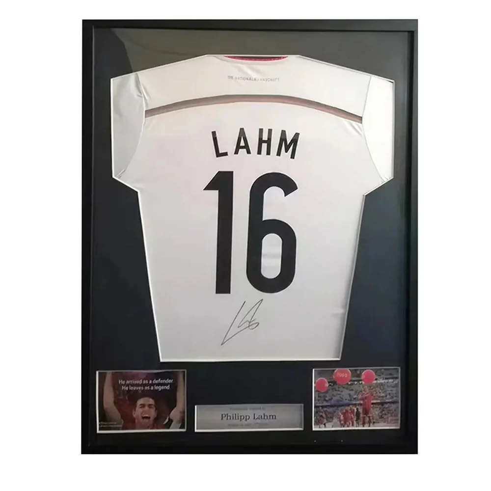 Soccer Jersey Lockable Frame Displays Football Basketball Sportswear Display Frame Home Decor Gift Items