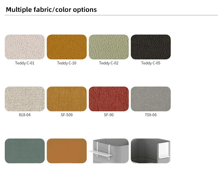 Modern Luxury Acoustic Mid Back Reception Room Furniture Office Sofa Fabric Sofa Set Modular American Style Chesterfield Sofa