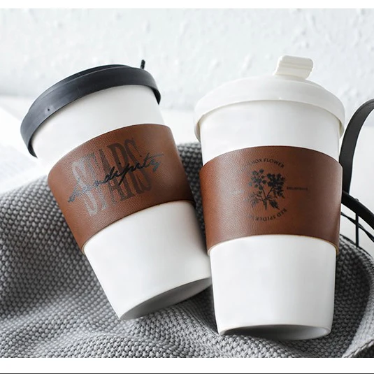Seaygift custom 12oz/14oz Изолированная кружка для горячего чая с двойной стенкой портативная керамическая
