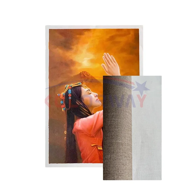 Factory Custom Canvas Fabric Roll Canvas Roll Pure Linen Black Cotton Canvas