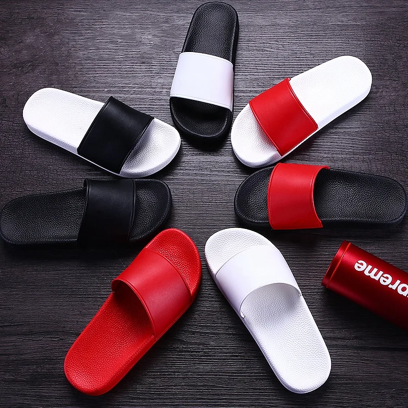 
2019 Anti-Slip Custom Black Men Slipper Shoes, Blank men Slide Sandal, summer beach spa custom logo slippers brand slide sandal 