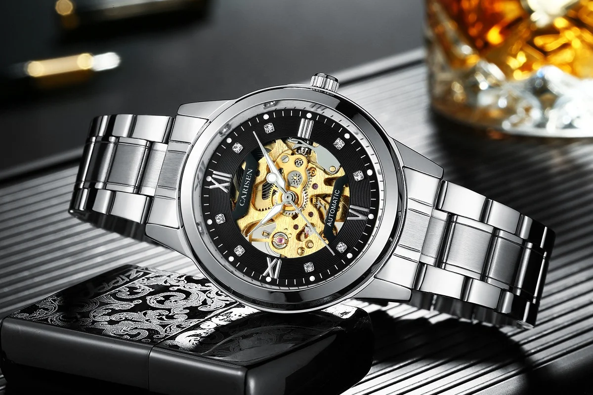 Luxury High Quality Mechanical Watch Man Wholesale Custom Logo Wrest For Men Luminous Hollow Mechanical High-End Men Watch