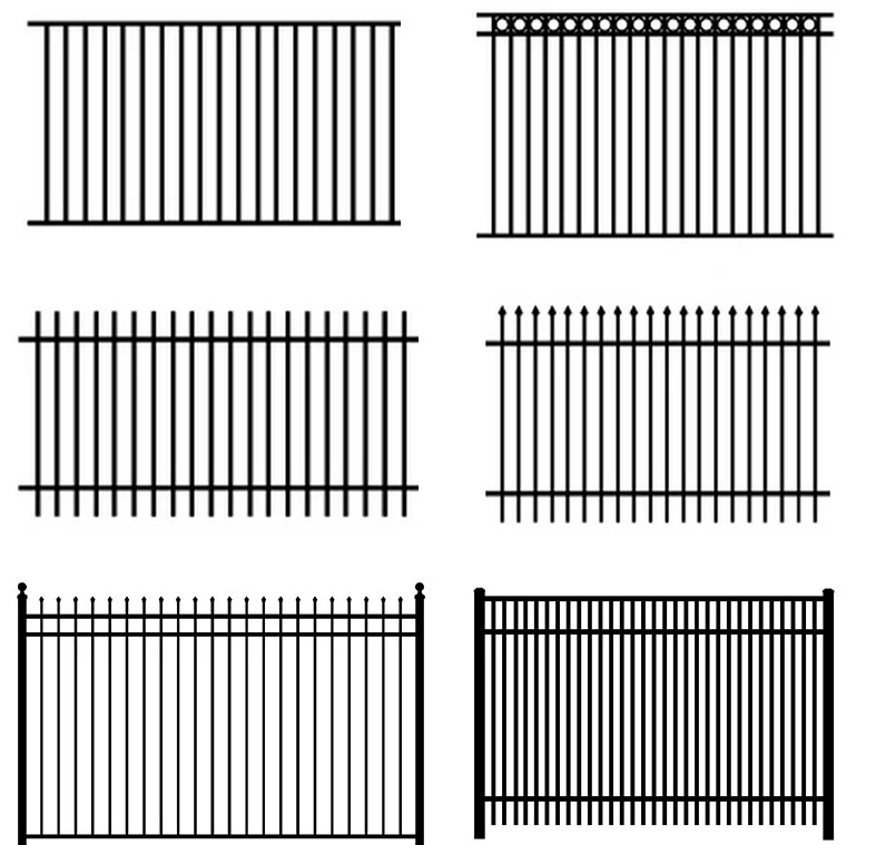 Hored wholesale galvanized metal Aluminum cheap fence panels garden Gate Security Ornamental Wrought Iron Fence