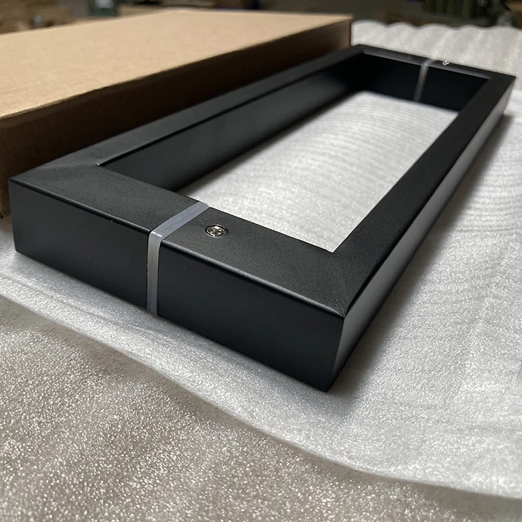 Glass Sliding Door O Shape Handle Stainless Steel Square Bar Tube Holder Handles Hardware Fittings