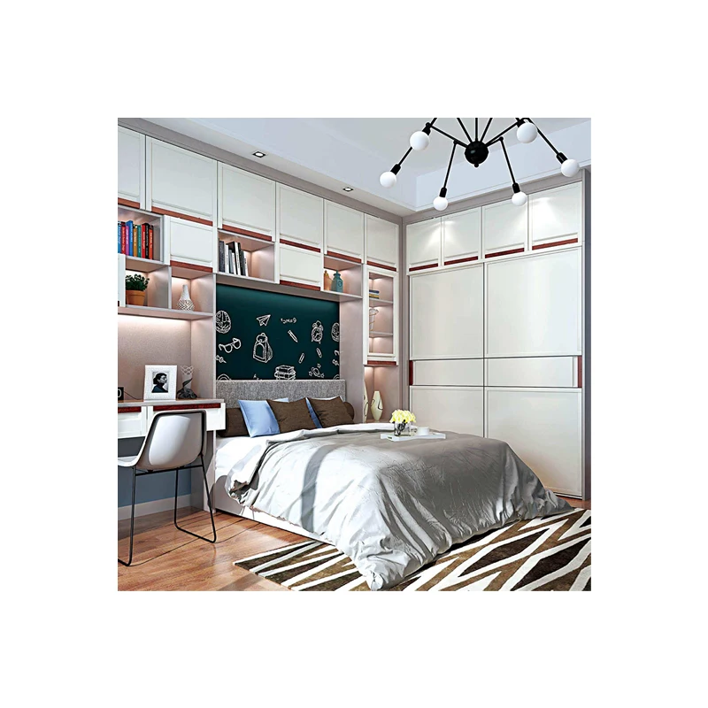 
Home wardrobe melamine wardrobe design sliding door 