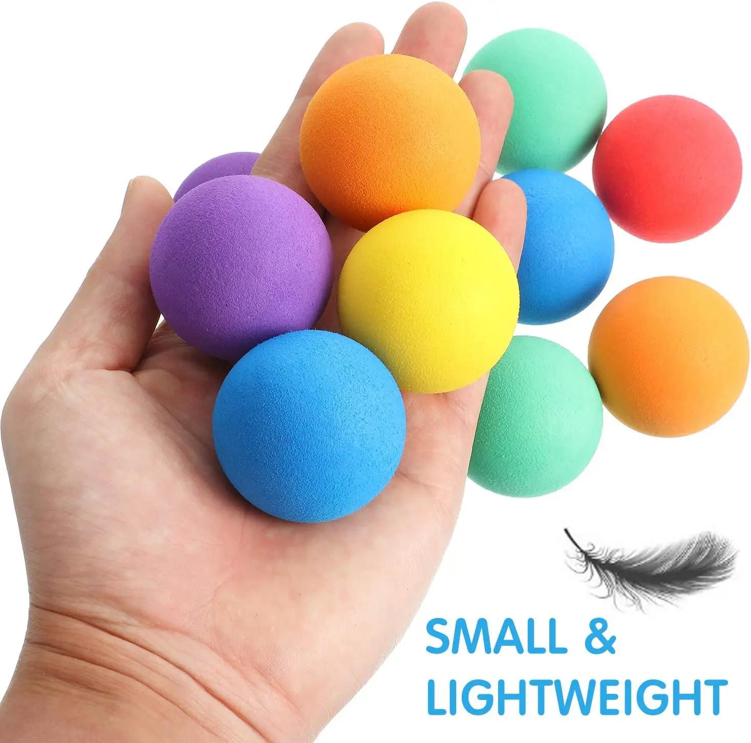 Factory Custom Size and LOGO Soft Foam Balls Lightweight Mini Balls Toys Fun Assorted Colors Sponge Balls for Safe Indoor Unisex