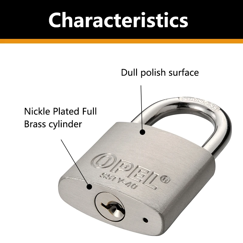 Противоугонный замок OPEL для дверей шкафов, ящиков, ворот с ключами, длинный замок, велосипедный замок