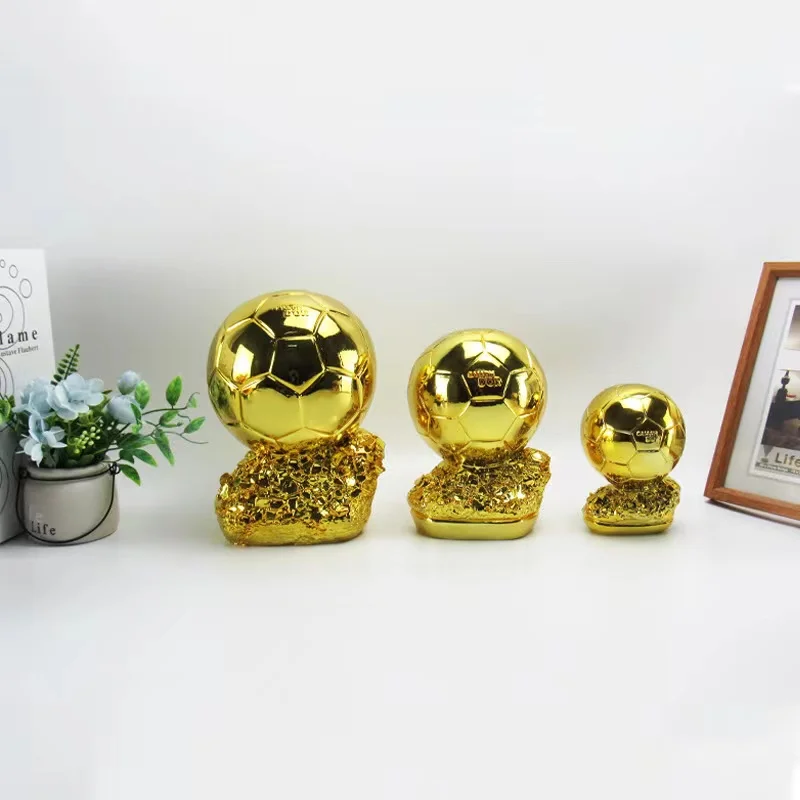 Custom Soccer Match Resin Trophy Gold Medal Soccer  Trophy Resin Handicraft